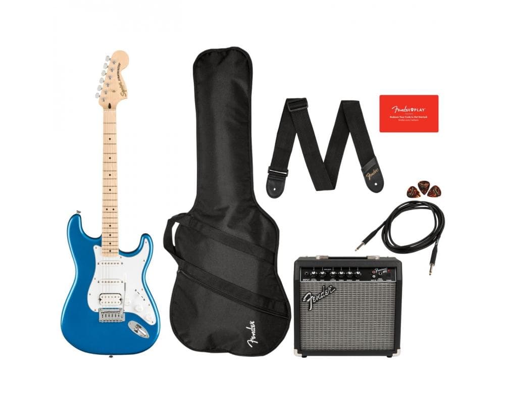 Squier by Fender Affinity Stratocaster HSS MN Pack Lake Placid Blue - BimotorDJ