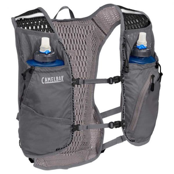 Camelbak Mochila Zephyr 10l With 2 Quick Stow Flask Castlerock Grey / Black