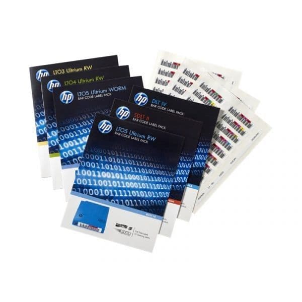 HPE Lto-6 Ultrium Rw Bar Code Label Pack