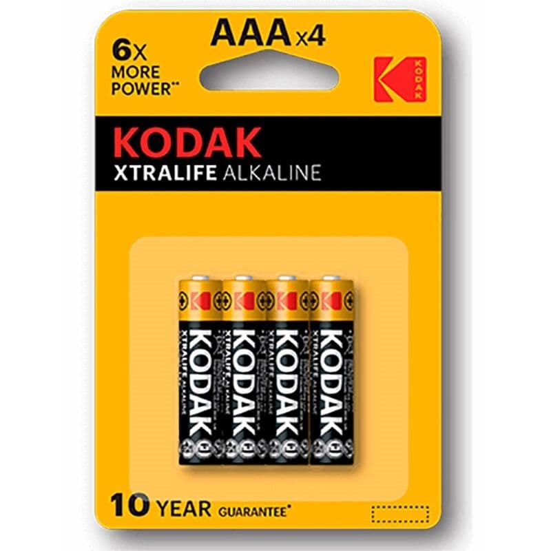 Kodak Xtralife Pilhas Alcalinas AAA LR03 4 Un.