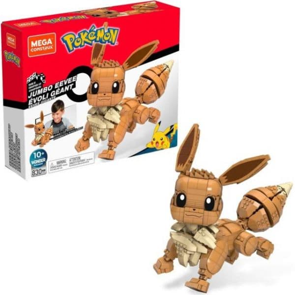 Mega Construx Pokémon Build & Show Jumbo Eevee Construction Toy 830 Peças