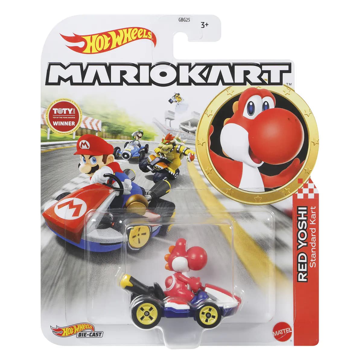 Hot Wheels Mario Kart - Red Yoshi