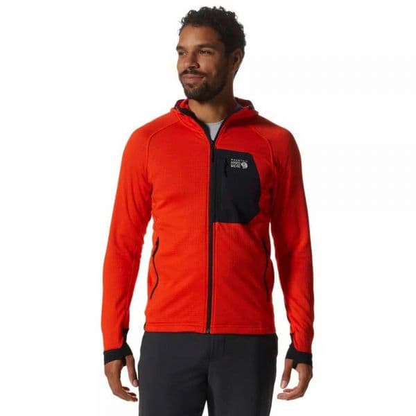 Mountain Hardwear Power Grid Hoodie Vermelho S Homem