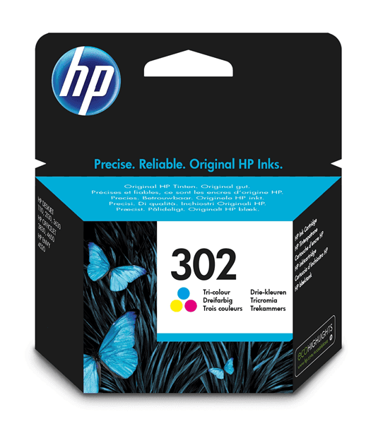 Tinteiro HP 302 (F6U65AE) - Tri-color - Elegível para o HP Instant Ink