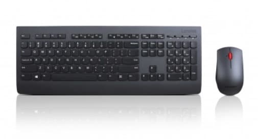Teclado Lenovo 4X30H56823 Rato Sem Fios Espanhol Preto