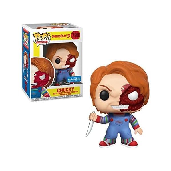 Funko POP! Movies: Child´s Play 3 - Chucky Half Face Battle Damage Exclusive #798