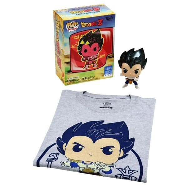 Funko POP! Tee Box + Pop Dragon Ball Z Vegeta Windy Special Edition Metallic S