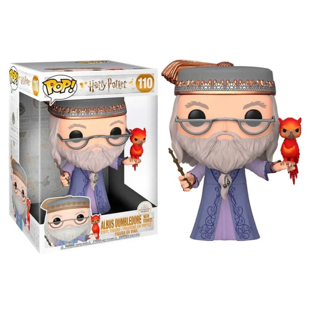 Funko POP! Movies: Harry Potter - Albus Dumbledore with Fawkes Supersized #110