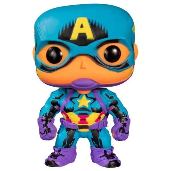 Funko POP! Marvel Black Light - Captain America #648