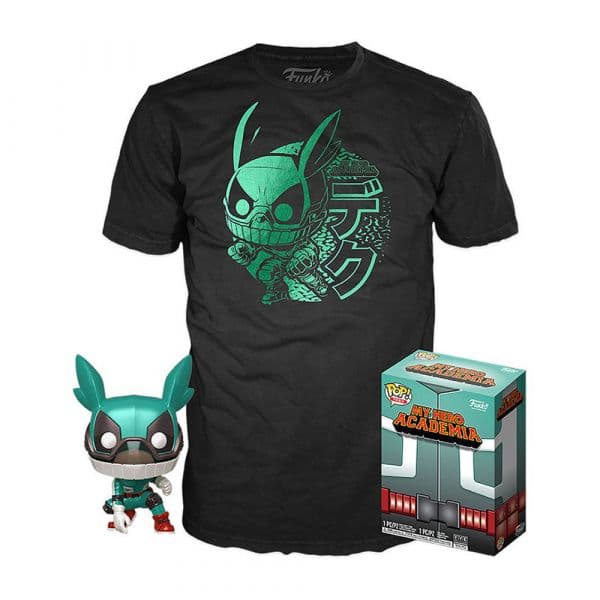Funko Tee| My Hero Academia + Pop Deku with Helmet Special Edition - M