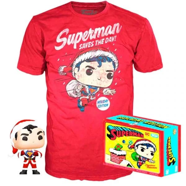 Funko POP & Tee! DC Comics - Superman Flocked XL