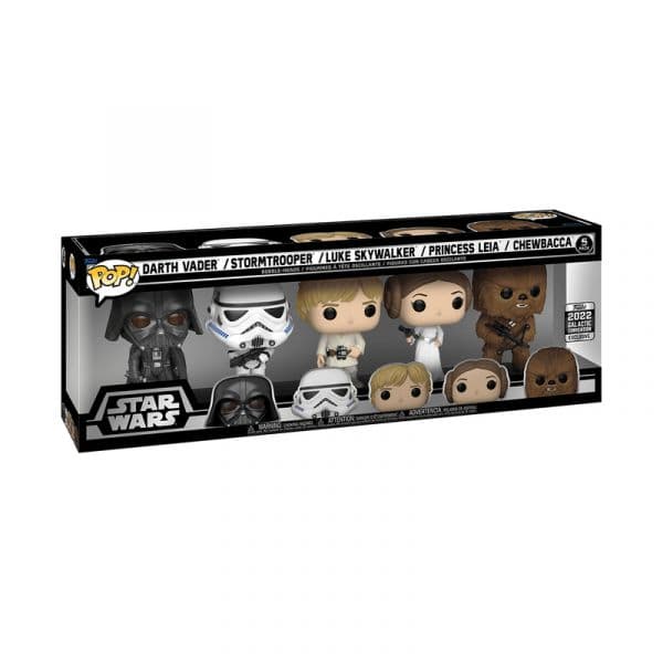 Funko POP! Star Wars Classics - Darth Vader, Stormtrooper, Luke Skywalker, Princess Leia, Chewbacca #4-Pack