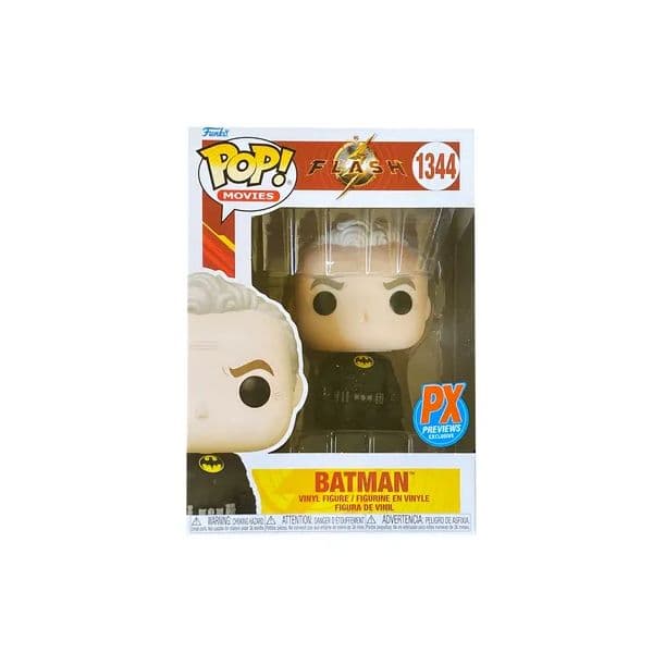 Funko POP! Movies: The Flash - Batman (Keaton Unmasked) (PX Previews Sticker Exclusive) #1344