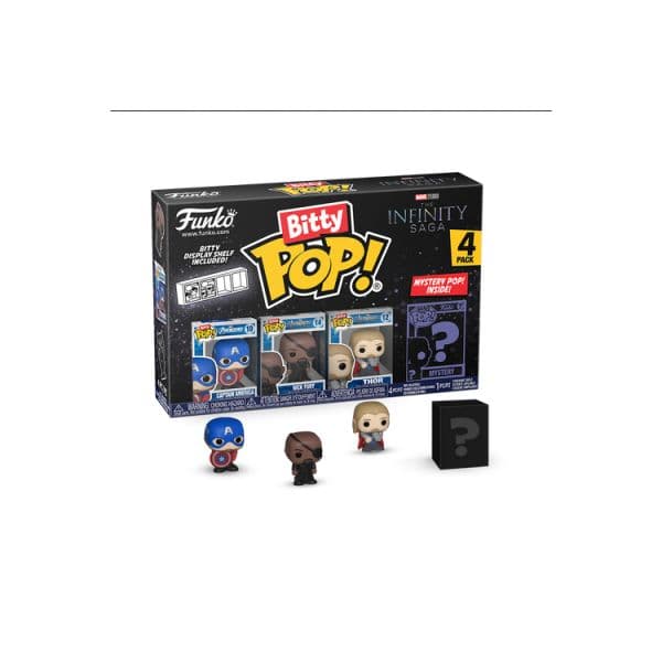 Funko Bitty POP! Marvel - Capt. America (Pack de 4)