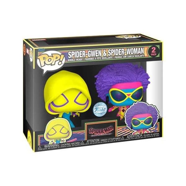 Funko POP! Marvel: Spider-Man: Across the Spider-Verse - Spider-Gwen and Spider-Woman (Black Light) #2Pack