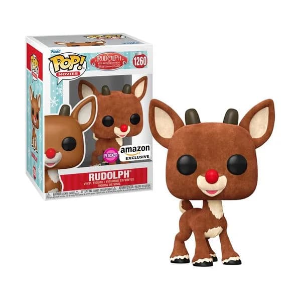 Funko POP! Movies: Rudolph the Red-Nosed Raindeer - Rudolph (Flocked) #1260