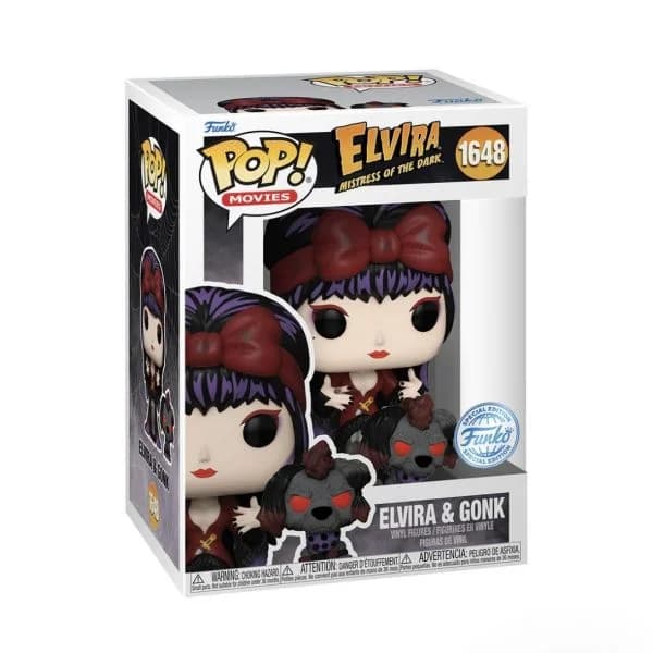 Funko POP! Movies: Elvira: Mistress of the Dark - Elvira & Gonk (Moonlight) Exclusive #1648