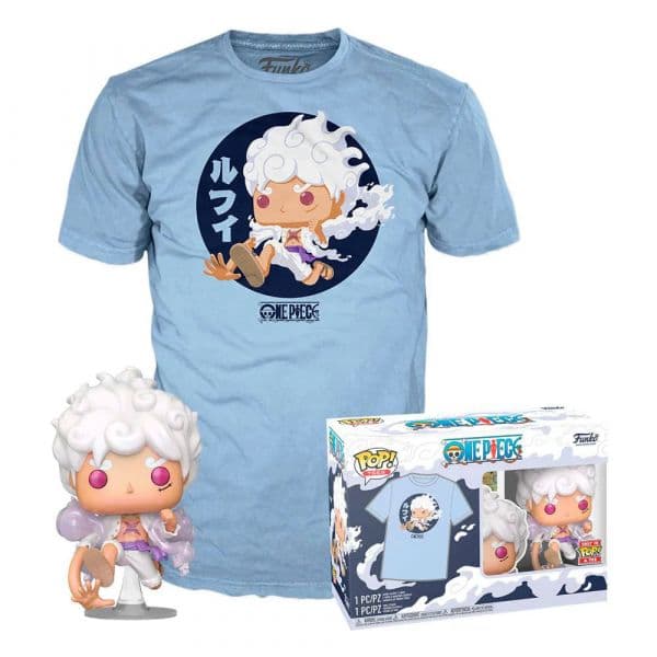Funko One Piece - Luffy Fifth Gear Pop! & Tee L Preto/Azul