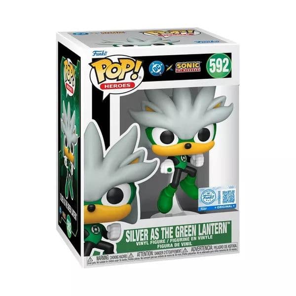Funko POP! DC Heroes Justice League x Sonic The Hedgehog - Silver as the Green Lantern #592
