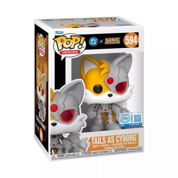 Funko POP! DC Heroes Justice League x Sonic The Hedgehog - Tails as Cyborg #594