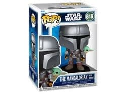Funko POP! Star Wars: The Mandalorian - The Mandalorian With Grogu #818