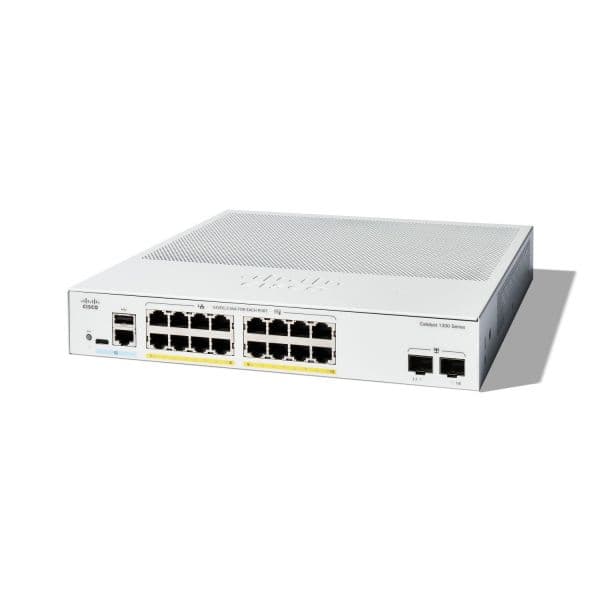 CISCO Interruptor Cisco Catalyst 1300-16FP-2G / L3 / Mng / 16x PoE / 2 SFP