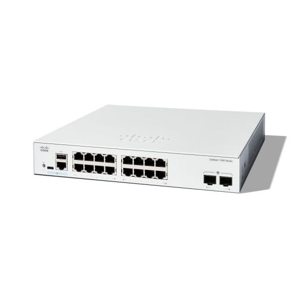 Cisco Interruptor Cisco Catalyst 1300-16T-2G / L3 / 16x RJ45+2x SFP / Trilho
