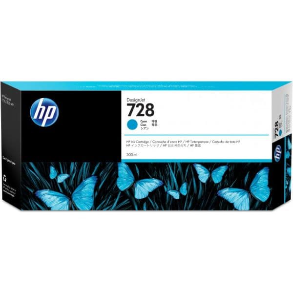 Tinteiro HP 728 300ml Cyan - F9K17A