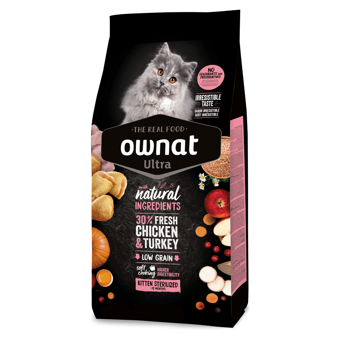 Ownat Ultra Kitten Esterilizado Frango E Peru 3Kg