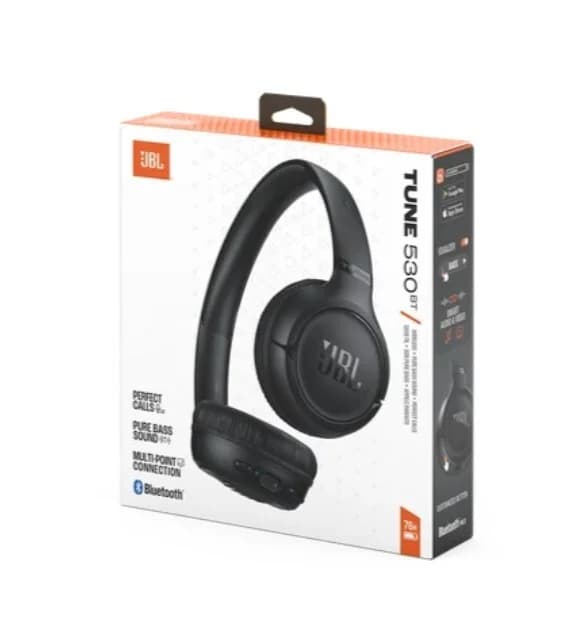 JBL Tune 530BT Auscultadores Sem Fios Supra-Auriculares Bluetooth 6.0 76h Autonomia Pure Bass Sound Black