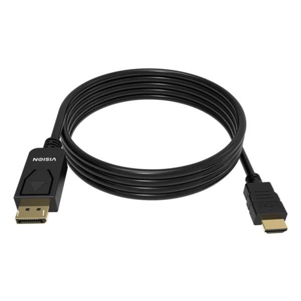 Vision TC 2MDPHDMI8K/BL Cabo DisplayPort para HDMI 2m 8K 60Hz DP 1.4 com HDMI 2.1 Hotplug