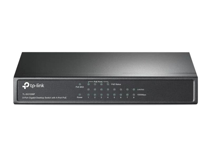 Switch PoE TP-Link TL-SG1008P, com 8p Gigabit (4 PoE)