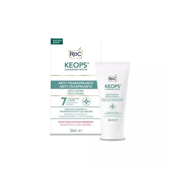 ROC Keops Creme Desodorizante Antitranspirante Pele Sensível 30ml