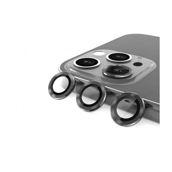 Película Vidro Temperado Metálica Camera Traseira para iPhone 12 Pro Max Black