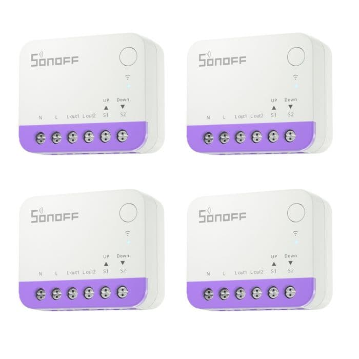 Sonoff MINI‑RBS 4Pack – Módulo Compacto Wi‑Fi para Cortinas e Estores (Matter)