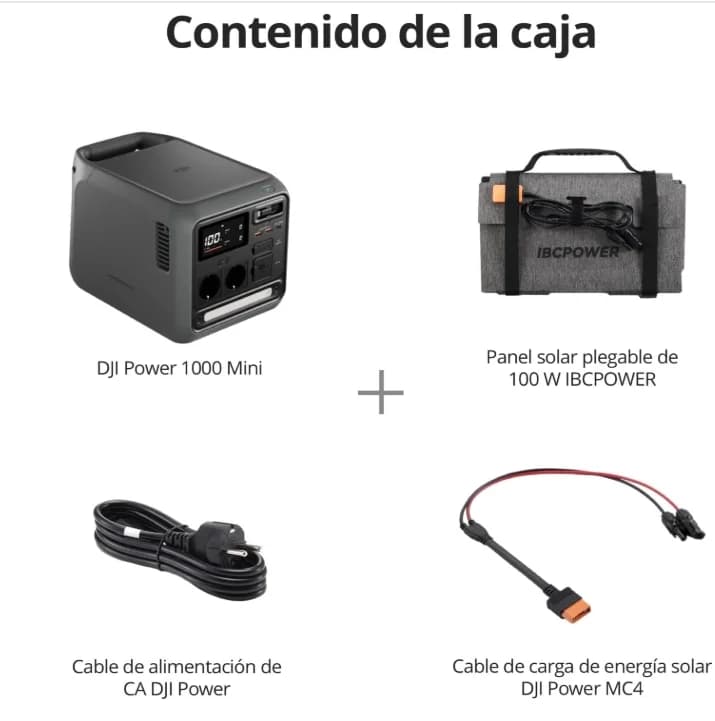 DJI Power 1000 Mini 100W Foldable Solar Panel Combo