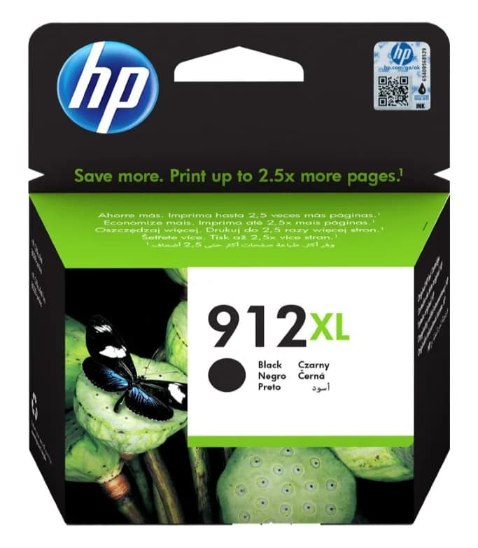 Cartucho de Tinta Preto HP 912XL 3YL84AE