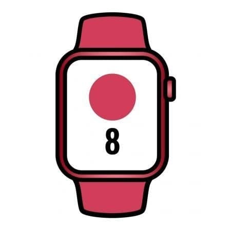 APPLE WATCH SERIES 8 GPS CELLULAR 45MM CAJA DE ALUMINIO ROJO CORR