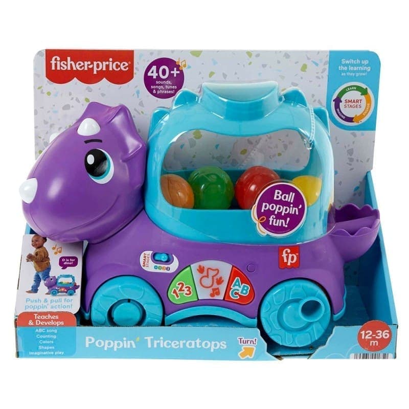 Fisher Price Poppin Triceratops 12 Meses+