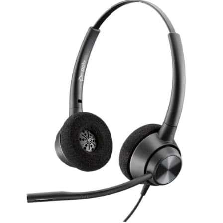HP Poly EncorePro 320 Binaural On-Ear QD Wired Preto