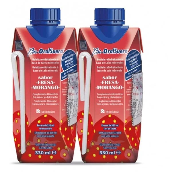 Bi-OralSuero Solução Oral Morango 2x330ml