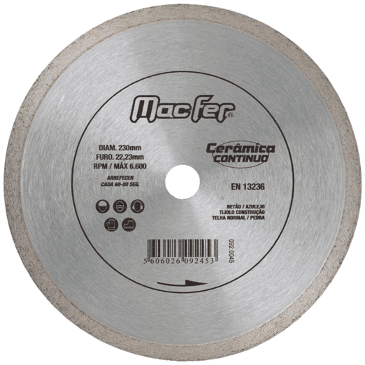 MACFER Disco Diam. Cerâmica Contínuo 300mm - 092.0047