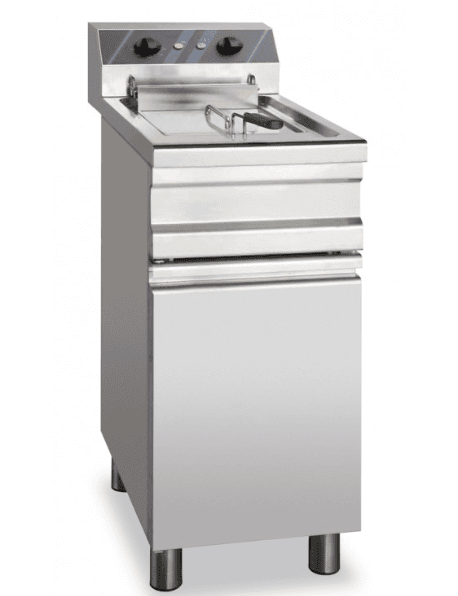 Fritadora Eléctrica 14 Litros 9 KW Trifásica com móvel 375x655x845-985