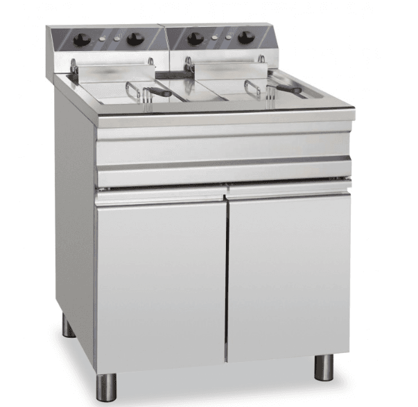 fritadora Eléctrica 20+20 Litros Trifásica com móvel 275x430x290