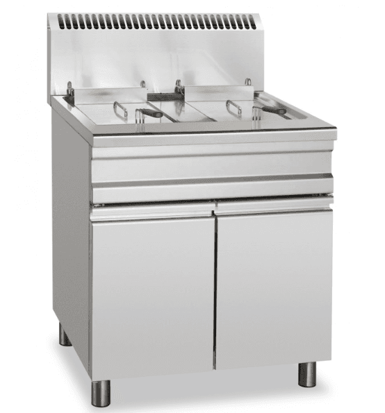 Fritadora a Gas 14+14 Litros com móvel 750x650x1100