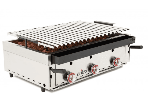 Grelhador a Gás Com Grill Inox Regulável Em 3 Alturas 900X600X260