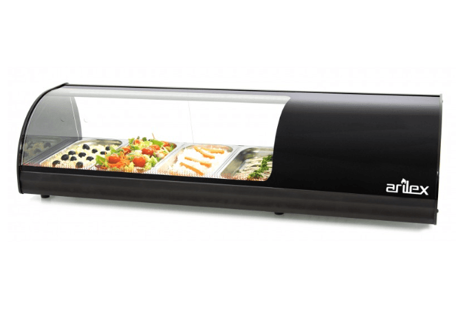 Vitrine refrigeradas capacidade 4 GN1/3 preta
