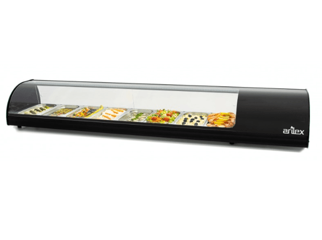 Vitrine refrigeradas capacidade 8 GN1/3 preta