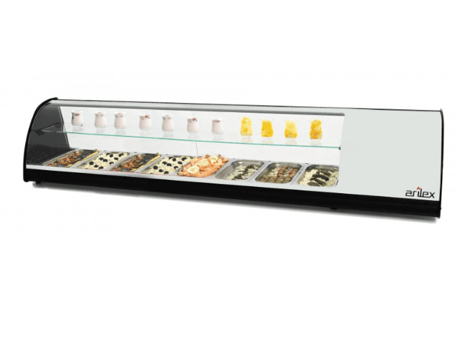 Vitrine Refrigeradas Capacidade 8 c/2 níveis Gn1/3 Branco