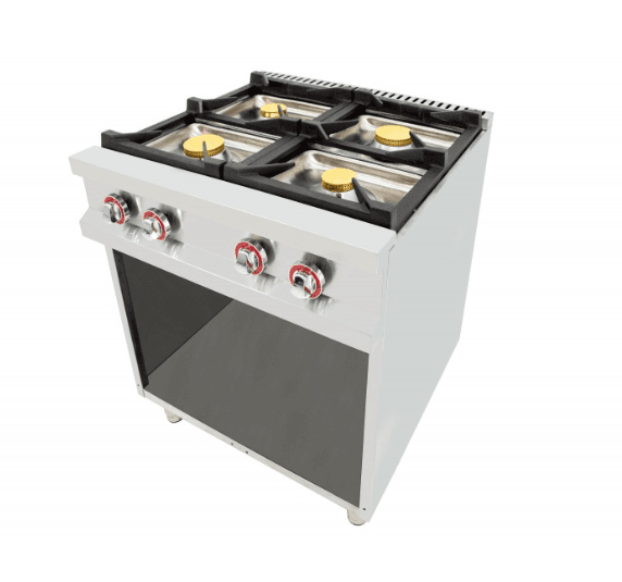 Fogão a Gás 4 Queimadores c/Piloto 2×7,5 +2×5,5 KW